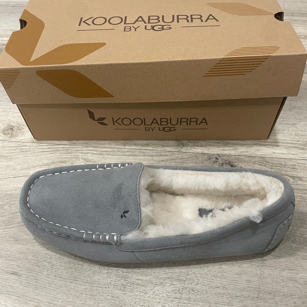 Koolaburra by UGG Gray Suede Moccasin Slippers